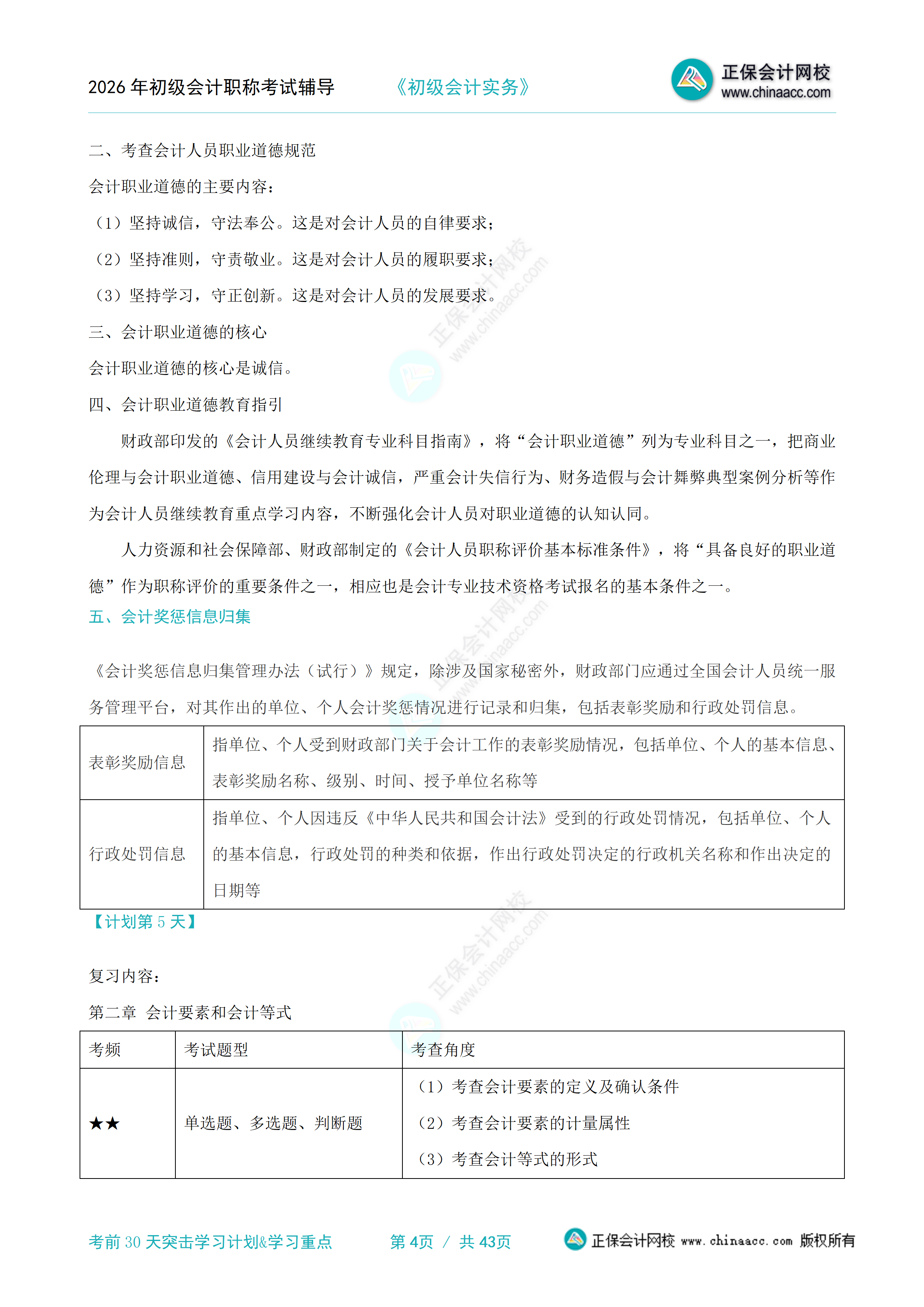初级会计实务考前30天突击学习计划&学习重点_04