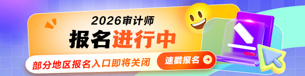 审计师报名进行中