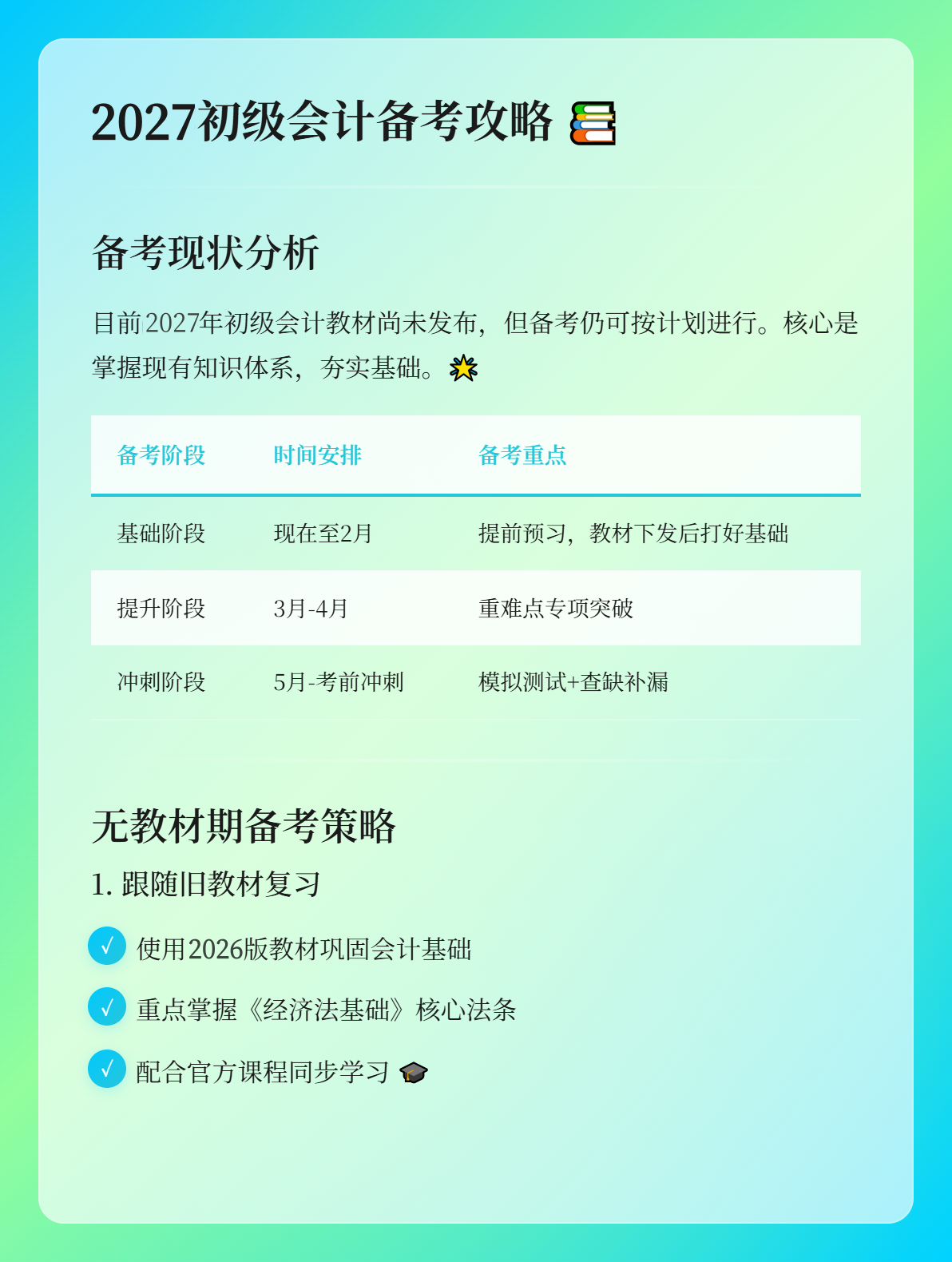 备考2027年初级会计考试 没有新教材怎么学？1_副本