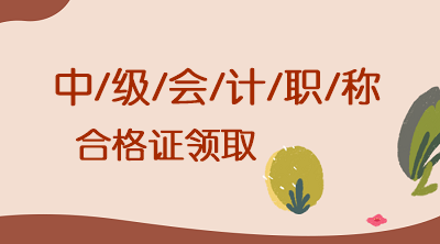 重庆2019年中级会计资格证书领取时间