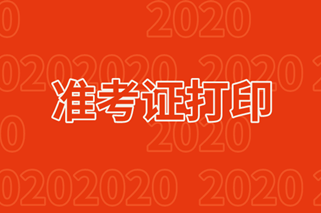 安徽阜阳2020年中级准考证打印时间
