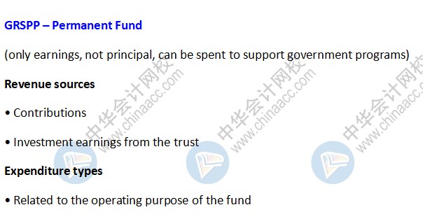 AICPA知识点：GRSPP – Permanent Fund