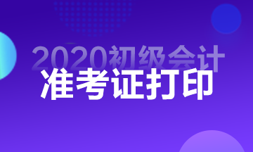 天津2020年初级会计师准考证打印流程是什么？