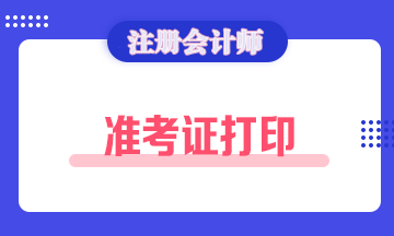 天津2020年注册会计师准考证9月22日起开始打印下载