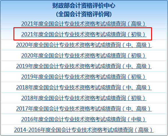 2022年浙江省会计初级成绩查询入口是哪个？