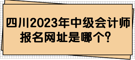 四川2023年中级会计师报名网址是哪个？