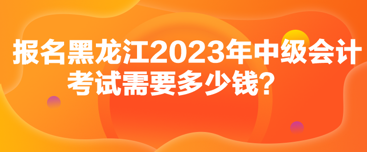 报名黑龙江2023年中级会计考试需要多少钱？