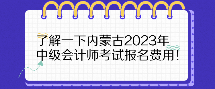 了解一下内蒙古2023年中级会计师考试报名费用！