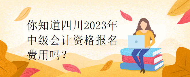 你知道四川2023年中级会计资格报名费用吗？