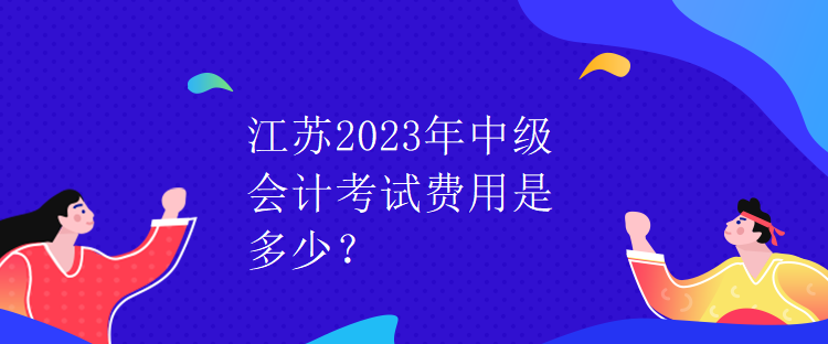 江苏2023年中级会计考试费用是多少？