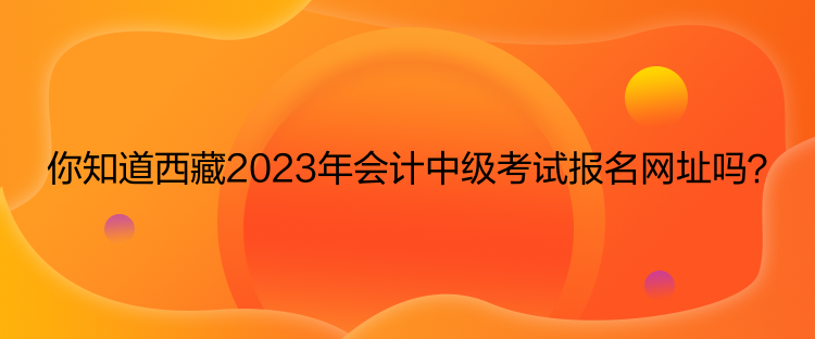 你知道西藏2023年会计中级考试报名网址吗？