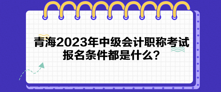 青海2023年中级会计职称考试报名条件都是什么？