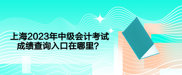 上海2023年中级会计考试成绩查询入口在哪里？