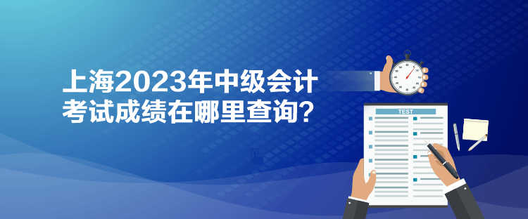 上海2023年中级会计考试成绩在哪里查询？