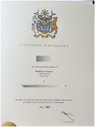 图1：英国高校毕业证书示例